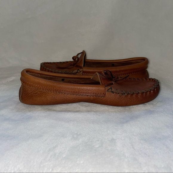 Footskins Womens 6 Brown Cowhide Softsole Moccasins Flats - Picture 5 of 6